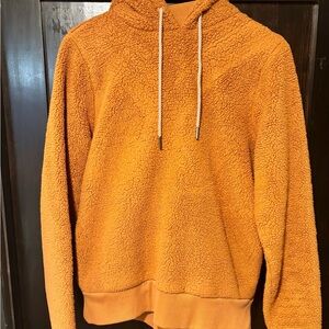 Athleta Cozy Orange Sherpa Hoodie
